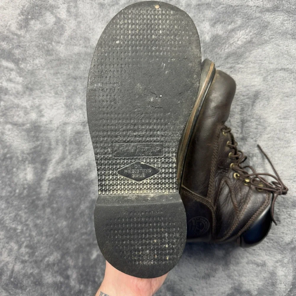 Red Wing Irish Setter Work Boots Mens 9.5 E2 Brown Leather Steel‎ Toe Lace Up